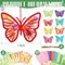 32 Pcs Butterfly Suncatchers Paper Craft Set DIY Butterfly Shaped Stained Glass Effect Tissue Paper Kits Bulk for Window Classroom Activities Art Summer Party Decorations Favors Gift